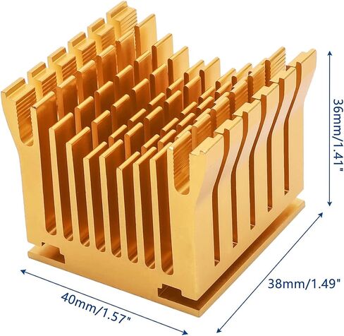 Desktop Computer Heatsink Cooling Fan Motherboard Mute 3Pin Aluminium Heatsink South North Bridge 4cm Fan Blade with Buckle 40 * 38 * 36MM (Black) in Kuwait