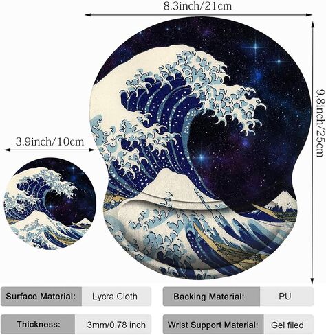 Ergonomic Gel Mouse Wrist Rest Pad and Keyboard Pad Set,Anti-Slip PU Bottom Easy Typing and Relieve Wrist Pain with Cute Coaster Set (3-Quote Bible Verses Psalm 46:10) in Saudi Arabia