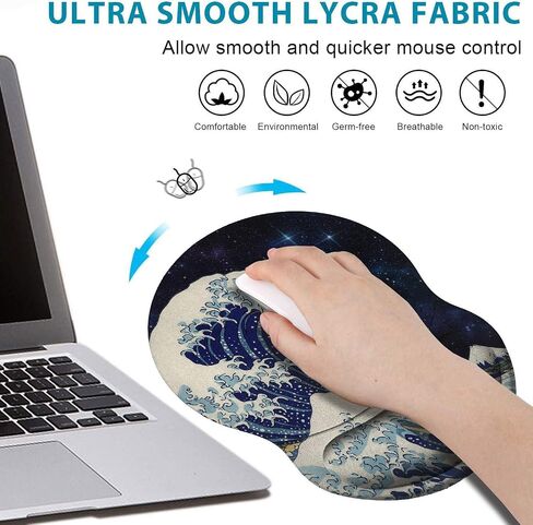 Ergonomic Gel Mouse Wrist Rest Pad and Keyboard Pad Set,Anti-Slip PU Bottom Easy Typing and Relieve Wrist Pain with Cute Coaster Set (3-Quote Bible Verses Psalm 46:10) in Saudi Arabia