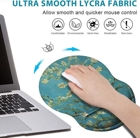 Ergonomic Gel Mouse Wrist Rest Pad and Keyboard Pad Set,Anti-Slip PU Bottom Easy Typing and Relieve Wrist Pain with Cute Coaster Set (3-Quote Bible Verses Psalm 46:10) in Kuwait