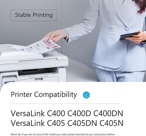 حبر VersaLink C400/C405 عالي السعة (4 عبوات، 1BK/1C/1M/1Y) - Lovpa 106R03524 106R03526 106R03527 106R03525 بديل حبر لطابعة Xerox VersaLink C400 C400D C400DN C405 C405DN C405N in Saudi Arabia