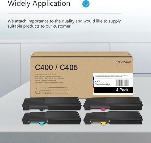 حبر VersaLink C400/C405 عالي السعة (4 عبوات، 1BK/1C/1M/1Y) - Lovpa 106R03524 106R03526 106R03527 106R03525 بديل حبر لطابعة Xerox VersaLink C400 C400D C400DN C405 C405DN C405N in Saudi Arabia
