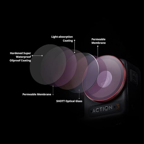 فلتر PGYTECH للأشعة فوق البنفسجية متوافق مع DJI Osmo Action 3 (احترافي) زجاج بصري متعدد الطبقات مطلي بإطار من سبائك الألومنيوم لملحقات كاميرا الحركة in Kuwait
