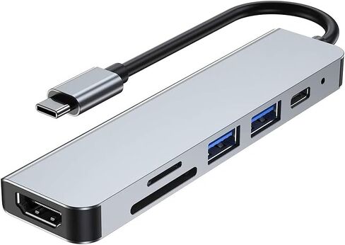 axGear USB C Hub محول متعدد المنافذ 6 في 1 مع دقة 4K HDMI لـ USB C in Saudi Arabia