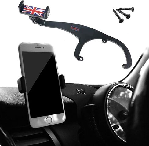 GTINTHEBOX Smartphone Cell Phone Cup Mount Holder with Cradle Rotatable Clip (Red & Blue Union Jack Flag Style, 3.5-5.5 Inch Phone) for Mini Cooper R60 R61, 1 Pack in Saudi Arabia
