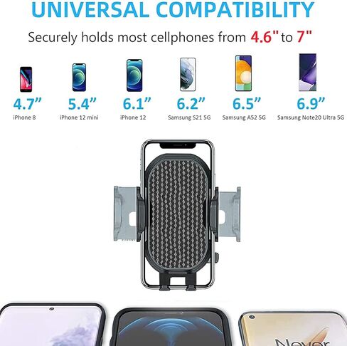 حامل هاتف السيارة بفتحة تهوية، حامل تثبيت للهاتف في السيارة لهاتف iPhone 13/14 Pro/13 Pro Max/11 12 Mini/14 Plus/XR XS SE 2020 2022، LG K51 G8 G8X Thinq Q70، Velvet، Stylo 6 5، Oneplus 8T 8 9 برو نورد N200 N100 N10 5G in Kuwait