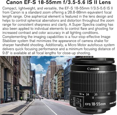Canon EOS Rebel T7 DSLR Camera with 18-55mm is II Lens Bundle + Canon EF 75-300mm f/4-5.6 III Lens + 420-800mm HD Super Zoom Lens + 2X 64GB Cards + Filters + Flash + Monopod + Pro Kit in Saudi Arabia