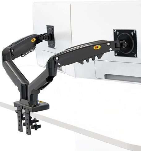 NB North Bayou Dual Monitor Desk Mount Stand Full Motion Swivel Computer Monitor Arm for Two Screens 17-27 Inch with 4.4~19.8lbs Load Capacity for Each Display F160 in Saudi Arabia