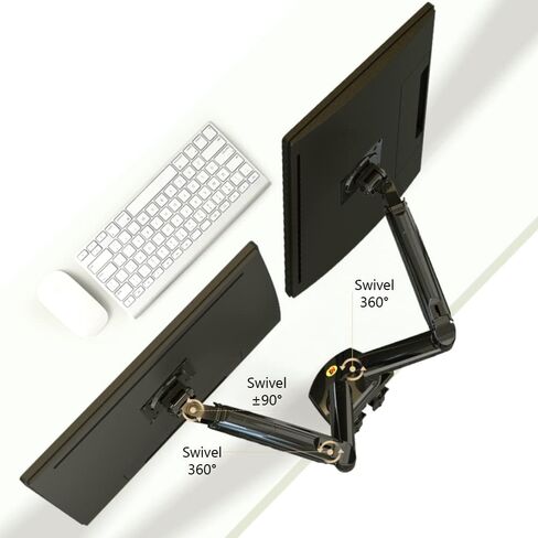 NB North Bayou Dual Monitor Desk Mount Stand Full Motion Swivel Computer Monitor Arm for Two Screens 17-27 Inch with 4.4~19.8lbs Load Capacity for Each Display F160 in Saudi Arabia