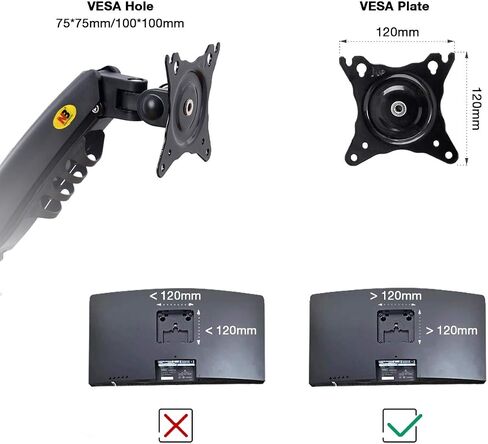 NB North Bayou Dual Monitor Desk Mount Stand Full Motion Swivel Computer Monitor Arm for Two Screens 17-27 Inch with 4.4~19.8lbs Load Capacity for Each Display F160 in Saudi Arabia