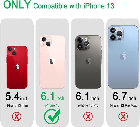 JJGoo for iPhone 13 Case Clear, Transparent Soft Shockproof Protective Slim Thin Phone Bumper Phone Cases for iPhone 13 in Kuwait