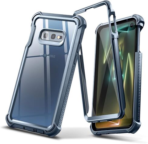 حافظة Dexnor Galaxy S10E مع واقي شاشة مدمج شفاف متين لكامل الجسم ومضاد للصدمات وظهر صلب وطبقة مزدوجة شديدة التحمل لهاتف Samsung Galaxy S10E-أزرق in Kuwait