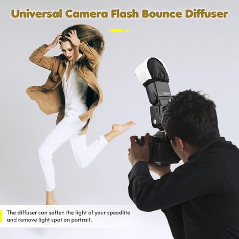 XIXIAN Universal Camera Flash Bounce Diffuser Speedlite Softbox Replacement for Nikon Sony on-Camera Flash in Kuwait