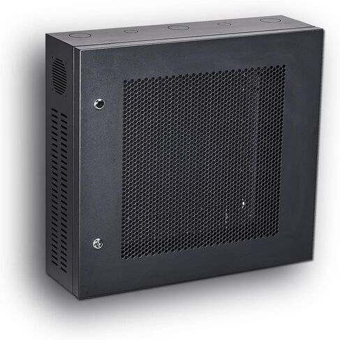 صندوق قفل أمان DVR من الفولاذ عالي التحمل مقاس 16 من Kenuco ومتأرجح مفتوح من الأعلى مقاس 24 بوصة × 21 بوصة × 7 بوصة - (أسود) in Kuwait