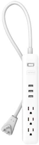 WYZE Surge Protector, 3 USB Ports, 3-Outlets, 15A Overload Protection, 4ft Power Cord, Work from Home, UL and FCC Certified, White in Saudi Arabia