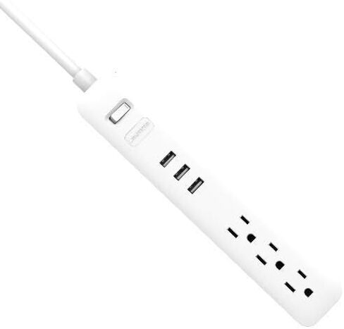 WYZE Surge Protector, 3 USB Ports, 3-Outlets, 15A Overload Protection, 4ft Power Cord, Work from Home, UL and FCC Certified, White in Saudi Arabia
