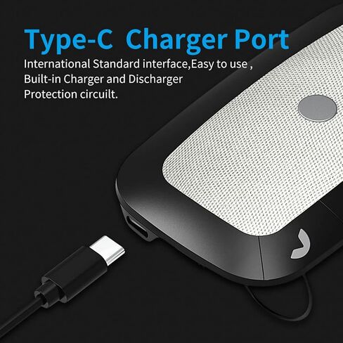 مكبر صوت بلوتوث 5.1 في السيارة مع مشبك قناع، يدعم التوجيه الصوتي Siri & Google Assistance، تشغيل تلقائي، مجموعات السيارة بدون استخدام اليدين in Kuwait