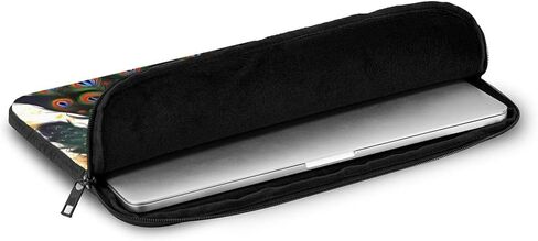 Peacock Red Flower Laptop Sleeve with Impact-Absorbing Polyester Foam Interior,&* 10 Inch Suitable for Tablets and Laptops. in Saudi Arabia