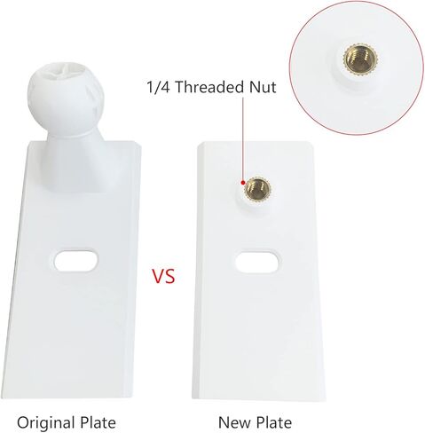 UYODM 2Pack Wall Mount Holder for Ring Spotlight Cam Plus/Pro Battery,360°Rotation Security Mounting Bracket for Ring Cam with 1/4 Screw Thread,Camera Not Included (White) in Kuwait