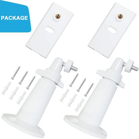 UYODM 2Pack Wall Mount Holder for Ring Spotlight Cam Plus/Pro Battery,360°Rotation Security Mounting Bracket for Ring Cam with 1/4 Screw Thread,Camera Not Included (White) in Kuwait