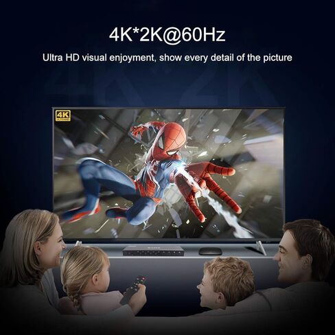 محول HDMI KVM 4 منافذ 4K@60 هرتز، محول MLEEDA KVM مع وظيفة الصوت وARC، 4 أجهزة كمبيوتر تشارك مجموعة واحدة من شاشة ماوس Keyborad و4 أجهزة USB، مع مفتاح Hotkey وجهاز تحكم عن بعد in Kuwait