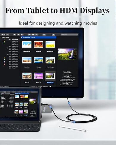USB to HDMI Adapter Cable, 6FT USB 3.0/USB C to HDMI Male Cable for Home Office, HD 1080P Monitor Converter Cord Suport Audio Video for Dell/Lenovo Laptop Windows 11/10/, Samsung Galaxy S21/S20 ect in Saudi Arabia