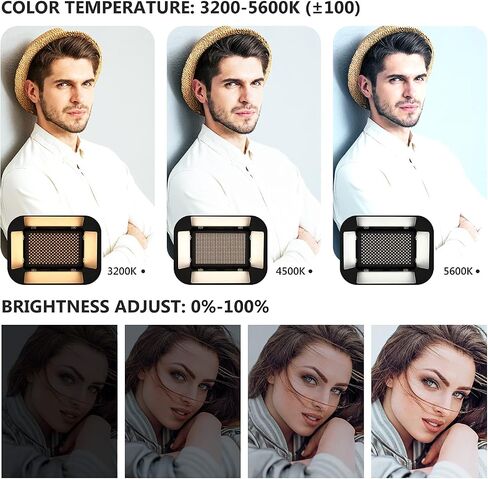 Neewer 2-Pack 2.4G LED Light مع حامل 2M ثنائي اللون 600 SMD CRI 96+ لوحة LED/Barndoor/LCD مجموعة إضاءة فيديو للتصوير الفوتوغرافي في استوديو الصور، رأس كروي/جهاز تحكم عن بعد/جراب متضمن in Kuwait