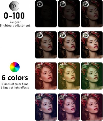 كاميرا LED / ضوء الهاتف في الوقت الحقيقي، مصباح ملء زاوية التصوير قابل للتعديل، 750 مللي أمبير قابلة لإعادة الشحن يمكن عكس الضوء ، إضاءة لـ Vlog/Makeup / تصوير مباشر / تسجيل فيديو in Saudi Arabia