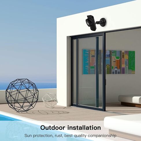 حامل جداري من oioaahkeo لكاميرا Simplisafe، حامل قابل للتعديل لحمل كاميرا Simplisafe على السقف والجدار (أسود مطور، عبوة واحدة) in Saudi Arabia