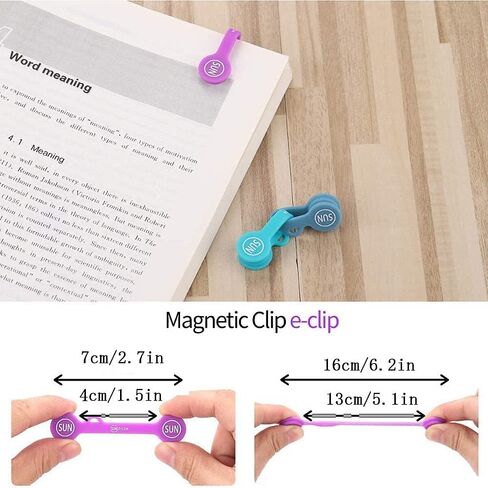SUNFICON Cable Organizers Clips Magnetic Earbuds Cords Winder Bookmark Clips Whiteboard Noticeboard Fridge Magnets USB Cable Manager Ties Straps for Home,Office,School 5 Pack Assorted Light Colors in Saudi Arabia