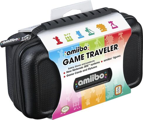 Officially Licensed Nintendo 3DS Amiibo Case – Protective Deluxe Traveler for Storage, Display or Carrying Case/Box – Black in Kuwait