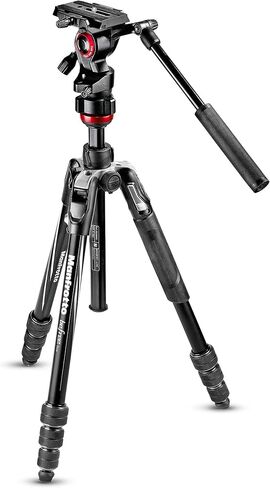 Manfrotto Befree 3-Way Live Camera Tripod Head, Aluminium, 6kg Payload, for Travel Tripods, with Foldable Handles, Fluid Drag System, for Photo and Video, Vlogging Equipment (MH01HY-3WUS) in Saudi Arabia
