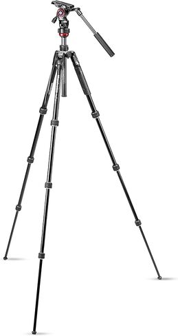 Manfrotto Befree 3-Way Live Camera Tripod Head, Aluminium, 6kg Payload, for Travel Tripods, with Foldable Handles, Fluid Drag System, for Photo and Video, Vlogging Equipment (MH01HY-3WUS) in Saudi Arabia