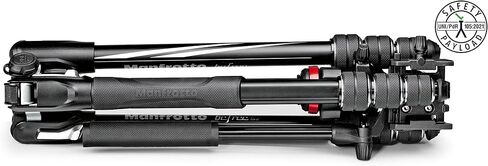 Manfrotto Befree 3-Way Live Camera Tripod Head, Aluminium, 6kg Payload, for Travel Tripods, with Foldable Handles, Fluid Drag System, for Photo and Video, Vlogging Equipment (MH01HY-3WUS) in Saudi Arabia