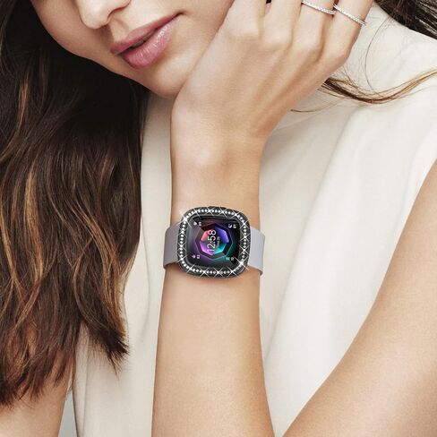 [8 عبوات] RICHONE متوافق مع Fitbit Versa 4 & Sense 2 (2022) حافظة حماية للشاشة، غطاء Bling Diamonds ناعم من مادة TPU ممتص للصدمات ملحقات الساعة الذكية (8 ألوان، Versa 4 & Sense 2) in Kuwait
