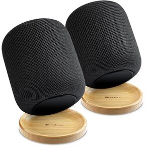 حامل Bangcheer Bamboo لـ Homepod/HomePod 2 مع أقدام غير قابلة للانزلاق ومقاومة للخدش، حامل مكبر صوت ذكي أنيق موفر للمساحة من الخيزران يعزز تجربة الصوت المنزلية، من 1 in Kuwait