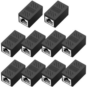 وصلة موسع ايثرنت RJ45 Cat6، تشينغلر 10 حزمة في خط التوصيل cat6 cat5e cat5 cat5 موسع كيبل ايثرنت انثى الى انثى اسود in Kuwait