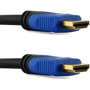 كابل HDMI من النايلون المضفر الفاخر، كابل HDMI عالي السرعة من السلسلة الذهبية مع قلب من الفريت لجهاز PS4، X-Box، HD-DVR، كابل رقمي/قمر صناعي HDTV 1080P أزرق (15 قدم) in Kuwait