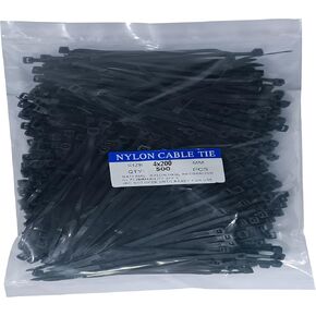 Zip Ties 500 pcs 4 inch Cable Zip Ties, Premium Plastic Wire Ties with 40 LBS Tensile Strength, UV Resistant Cable Ties, Self-Locking Black Nylon Tie Straps in Saudi Arabia