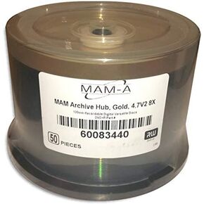 4.7 GB MAM-A (Mitsui) GOLD 8X DVD+R's (Archival-grade) 50-pak in Cakebox in Saudi Arabia
