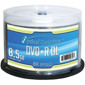 بصري كواتوم OQDPRDL08LT 8X8.5GB DVD+R شعار طبقة مزدوجة من 50 حزمة in Kuwait