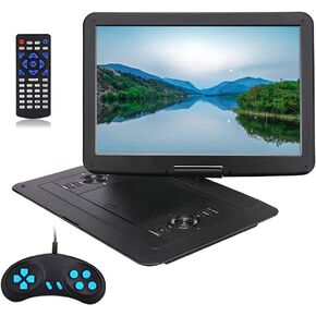 مشغل DVD/CD كبير محمول من YOOHOO مقاس 17.9 بوصة مع شاشة LCD عالية الوضوح دوارة 270 درجة مقاس 15.6 بوصة، وبطارية قابلة لإعادة الشحن لمدة 6 ساعات، ودعم CD/DVD/بطاقة SD/USB in Kuwait