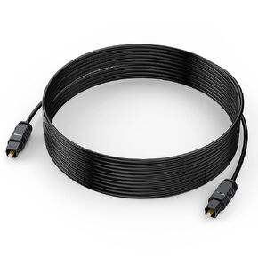 Digital Optical Audio Cable 6ft - for TV PS4 PS3 to Soundbar Receiver etc. | Fiber Optic SPDIF Toslink Super-Thin Cord in Saudi Arabia