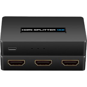 1x2 HDMI Splitter، 1 in 2 Out HDMI Splitter Audio Video Distribution Box يدعم 3D و4K x 2K متوافق مع HDTV، STB، DVD، PS3، جهاز العرض إلخ in Kuwait