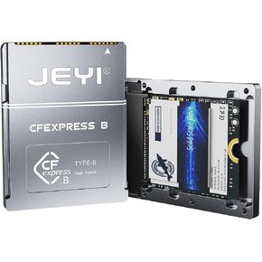 محول JEYI CFexpress من النوع B إلى NVMe مع علبة ألومنيوم كاملة، متوافق مع D500، D850، D6، Z6، Z7، Z6H، Z7H، Z8، Z9، 1DX MARK3، EOS R5، EOS R5C، EOS R3، S1، S1R، GH6، XH2S، XH2 in Kuwait