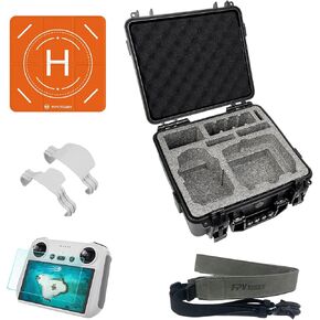 مجموعة ملحقات FPVtosky Mini 3 Series 5 في 1، متوافقة مع طائرة DJI Mini 3/Mini 3 Pro بدون طيار، بما في ذلك. حافظة صلبة، وسادة هبوط مقاس 20 بوصة، حبل Rc، واقي شاشة Rc، حامل المروحة in Kuwait