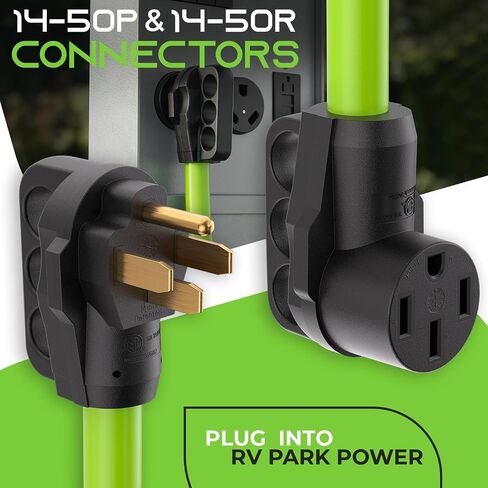GearIT RV Surge Protector 50 Amp (Wi-Fi with in-APP) Real Time Monitor - Plug, Inlets, Receptacles - Protects Against Voltage Surges, Reverse Polarity, and Open Ground - Monitor Voltage, Amps, Watts in Saudi Arabia