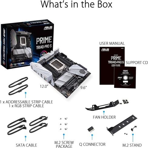 ASUS Prime TRX40-Pro S AMD sTRX4 3rd Gen Ryzen Threadripper ATX Content Creation Motherboard (16 Power Stages, PCIe 4.0, DDR4, Triple M.2, Gigabit LAN, Aura Sync RGB). in Saudi Arabia