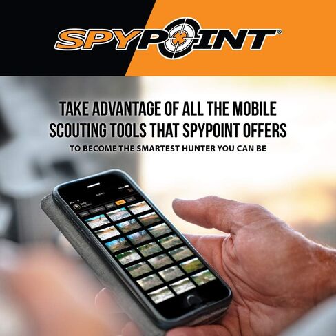 SPYPOINT Link-Micro-S-LTE-V Trail Camera Cellular Solar Panel 10MP Photos Night Vision 4 LED Infrared Flash 80'Detection Flash Range 0.4second Trigger Speed Game Cell Cameras for Hunting-For USA only in Saudi Arabia