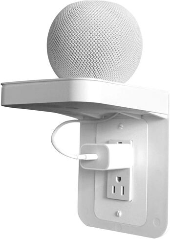 Outlet Shelf Holder, Bathroom Decor with Built-in Cable Management,A Space Saving Solution for Homepod Mini,Google Home/Echo/Smart Speakers/Electric Toothbrush/Cell Phone (Standard) in Kuwait